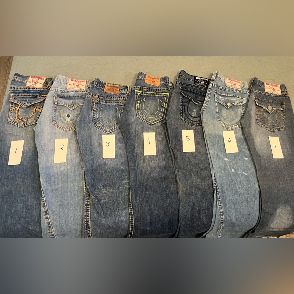 True Religion Men’s Jeans (all 36 waist / 34 length) they are all flared…